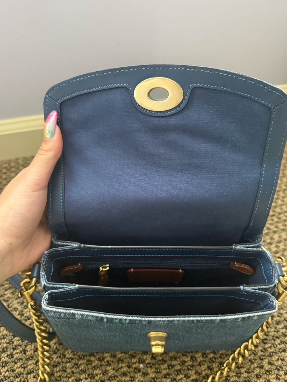 Coach Cassie 19 Denim Crossbody Bag - Picture 3 of 4